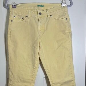 J. McLaughlin Butter Yellow Skinny‎ Jeans Size 4 Excellent Condition